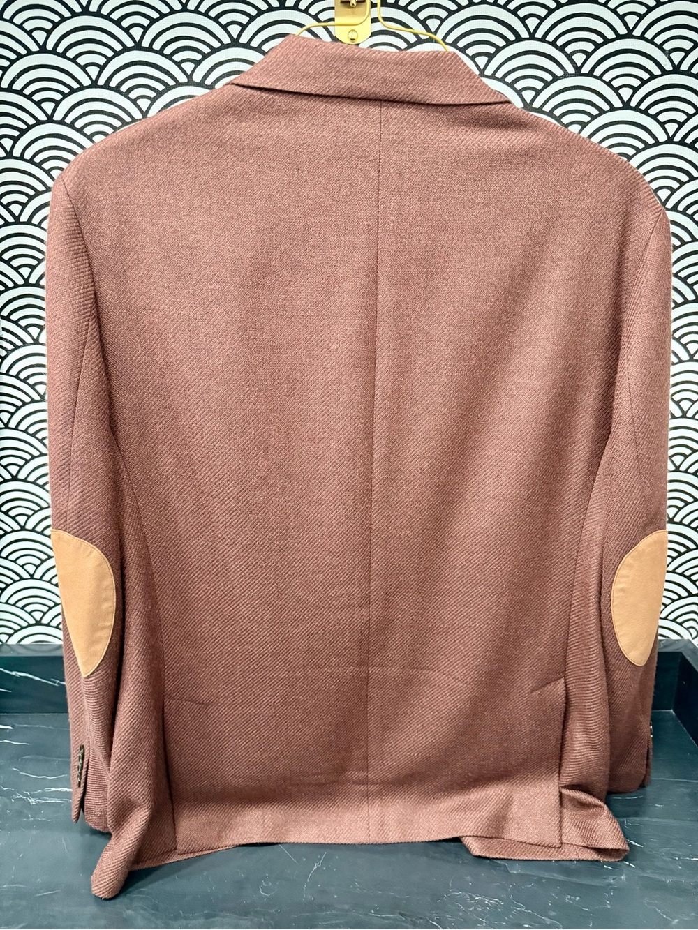 TALLIA Men's Rust Brown Herringbone Sport Coat - Picture 4 of 4